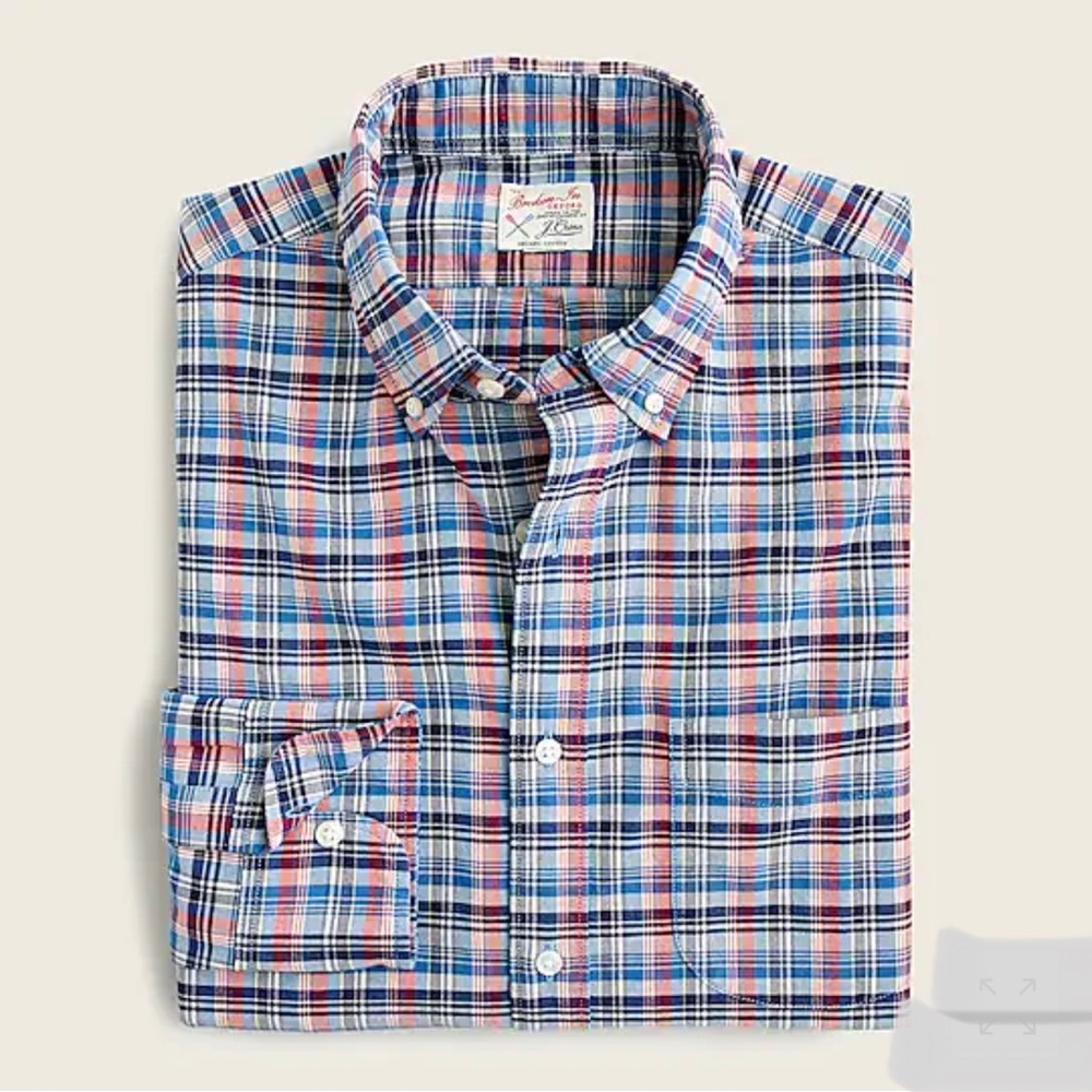 J. Crew Men’s Slim Broken-In Organic Cotton Oxford Shirt  Small Original Tags